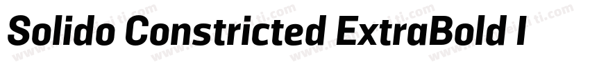 Solido Constricted ExtraBold Italic字体转换